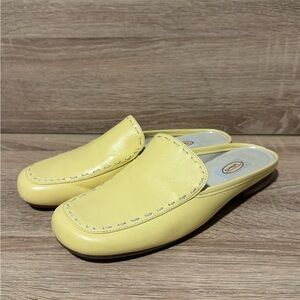 Talbots pale Yellow Leather Slip-On Loafers shoes low back Women’s size 6.5